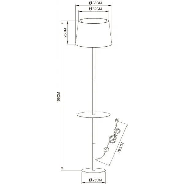 Торшер Arte Lamp CONNOR ARTE LAMP A2102PN-1WH