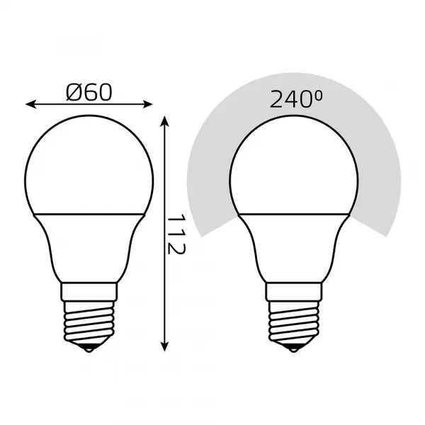Светодиодная лампа Gauss A60 10W 800Lm 4100K E27 102502210-M GAUSS 102502210-M_GAUSS