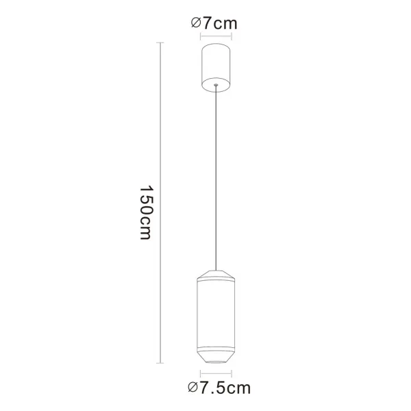 Точечный подвесной светильник Arte lamp OMICRON ARTE LAMP A1134SP-7BK