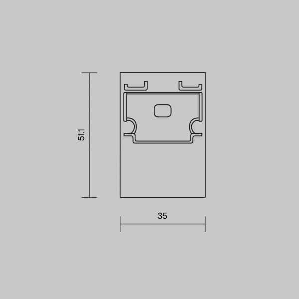 Комплект заглушек (для профиля 35×51) 2 шт., ALM-3551-B-EC 642063