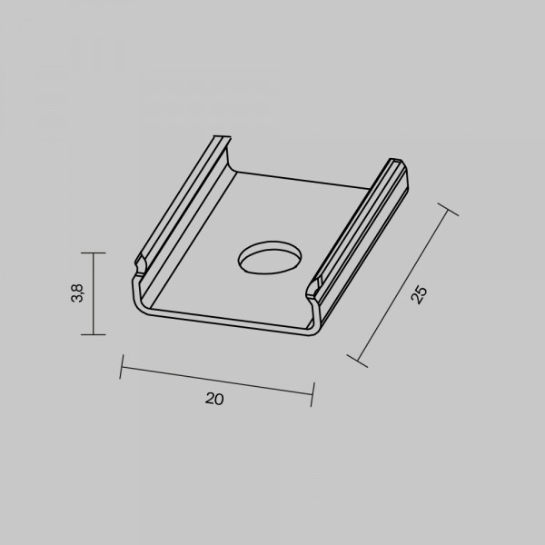 Комплект креплений (для профиля 35×35) 4 шт., ALM-3535B-MT 642043