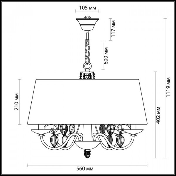 3921/4 CLASSIC ODEON LIGHT 3921/4