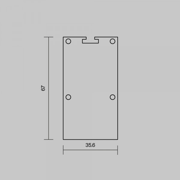 Комплект заглушек (для профиля 35×66) 2 шт., ALM-3566-EC 642079