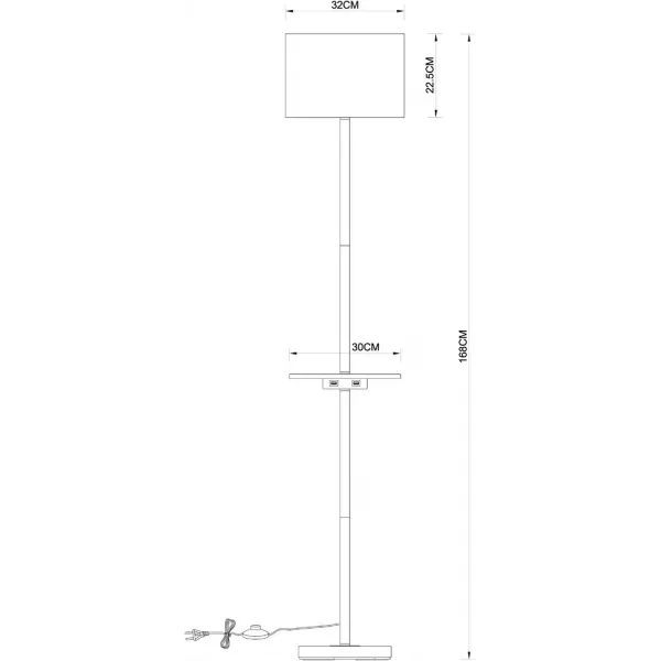 Торшер Arte Lamp COMBO ARTE LAMP A4056PN-1WH