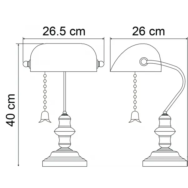 Кабинетная настольная лампа Arte Lamp BANKER ARTE LAMP A2493LT-1AB